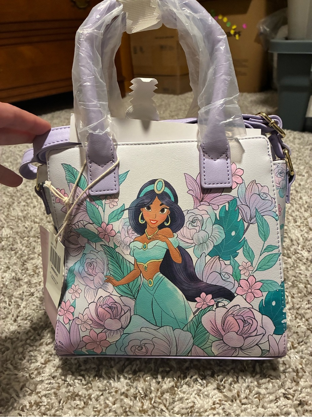 Loungefly Jasmine Floral Lilac Satchel